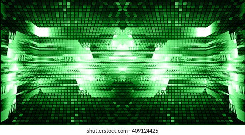Blue silver abstract hi speed internet technology background illustration. eye scan virus computer. vector.