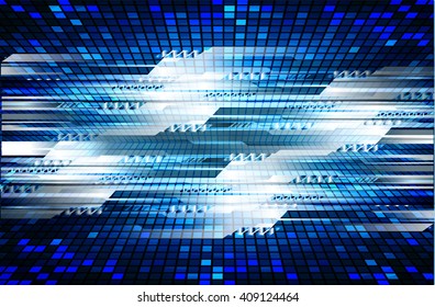 Blue silver abstract hi speed internet technology background illustration. eye scan virus computer. vector. 