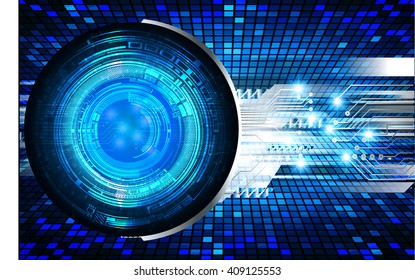 Blue silver abstract hi speed internet technology background illustration. eye scan virus computer. vector