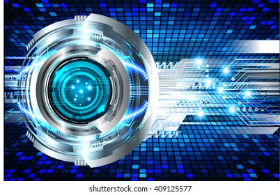 Blue silver abstract hi speed internet technology background illustration. eye scan virus computer. vector. 