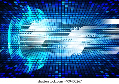 Blue silver abstract hi speed internet technology background illustration. eye scan virus computer. vector. 
