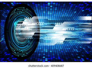 Blue silver abstract hi speed internet technology background illustration. eye scan virus computer. 