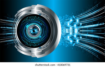 Blue silver abstract hi speed internet technology background illustration. eye scan virus computer. move. motion