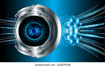 Blue silver abstract hi speed internet technology background illustration. eye scan virus computer. move. motion