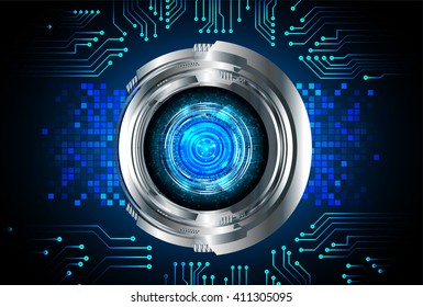 Blue silver abstract hi speed internet technology background illustration. eye scan virus computer. motion move. vector