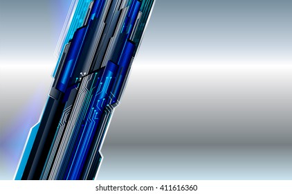 Blue silver abstract hi speed internet technology background illustration. web computer. motion move. www. taxt box. card. label