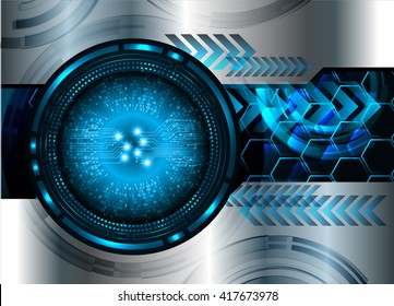 Blue silver abstract hi speed internet technology background illustration. eye scan virus computer. motion move. vector