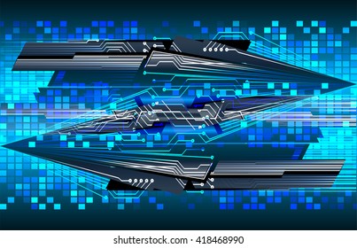 Blue silver abstract hi speed internet technology background illustration. eye scan virus computer. motion move.