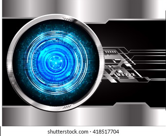 Blue silver abstract hi speed internet technology background illustration. eye scan virus computer. motion move. Spark. vector