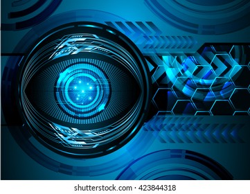 blue silver abstract light hi speed internet technology background illustration, Background conceptual image of digital. eye scan virus computer. motion move graphic, vector