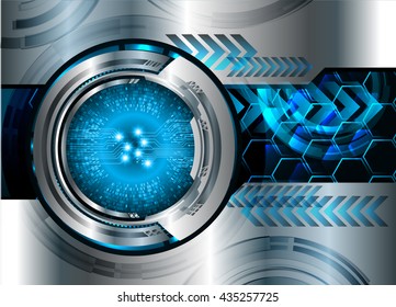 blue silver abstract light hi speed internet technology background illustration, Background conceptual image of digital. Cyber security concept, Cyber data digital. eye scan virus computer. vector