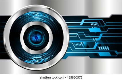 blue silver abstract light hi speed internet technology background illustration, Background conceptual image of digital. Cyber security concept, Cyber data digital. eye scan virus computer. vector