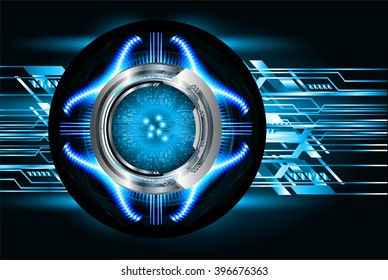 blue silver abstract vector hi speed internet technology background illustration, Background conceptual image of digital. eye scan.