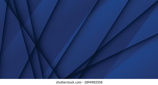 Blue silver background. Abstract banner web elegant dark silver metallic diagonal on dark blue background