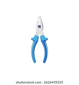 Blue and Silver Combination Pliers, Multi Purpose Hand Tool vector element
