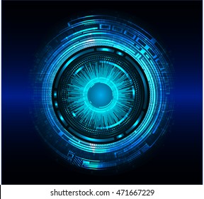 blue silver eye abstract cyber future technology concept background, illustration, circuit. move motion speed. sci-fi. vector, Safety, Closed Padlock on digital