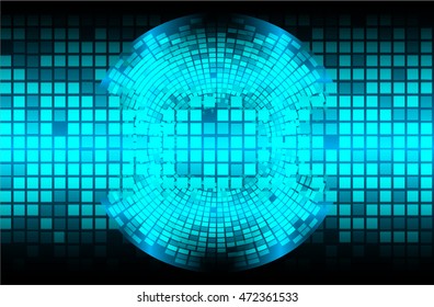 blue silver eye abstract cyber future technology concept background, illustration, circuit. move motion speed. sci-fi. vector, Safety, Closed Padlock on digital. Spark