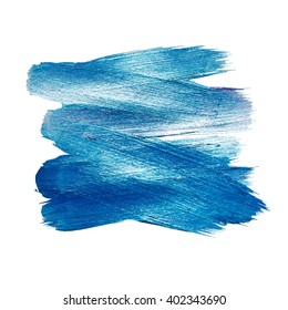 Blue Silver Foil Glitter Brush Stroke. Stroke Vector Design Illustration. Foil Shiny template. Pearl Gloss Design. 