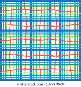 Blue, silver, green, yellow, red stripes for fashion fabrics Background vector wallpaper