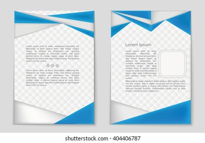 Blue and silver purple geometric vector brochure with gradient line for template design. Creative vector brochure for design art, list, page.