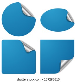 Blue silver sticker set