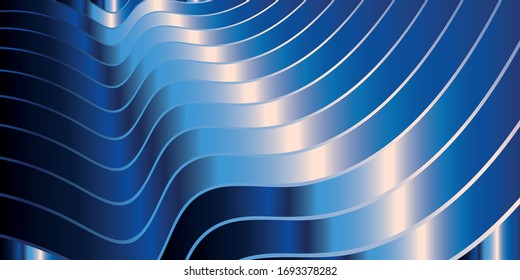 Blue and silver twisted abstract pattern.