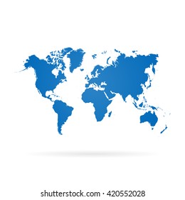 Blue similar world map