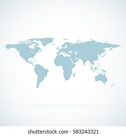 Blue similar world map vector