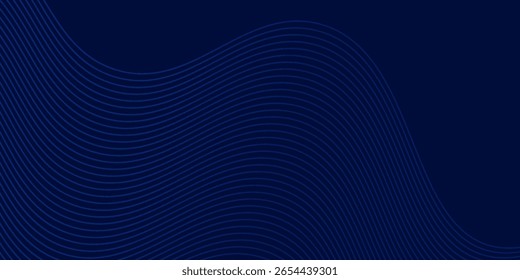 Blue simple background with glowing arrow lines. Simple shiny blue geometric lines design