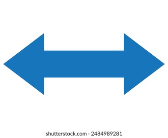 blue simple both arrow icon