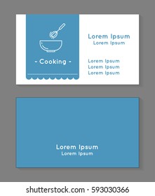 Blue simple business card design