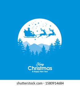 Blue simple christmas animation, christmas greetings