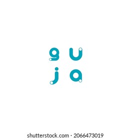 blue simple color with alphabet