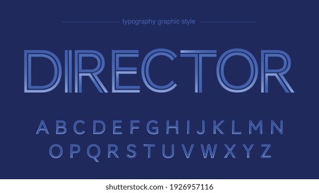 Blue Simple Futuristic Artistic Font Typography