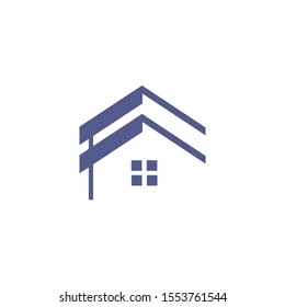Blue Simple Real Estate Logo Vector