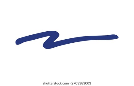 Adorno de diseño de trazo simple azul