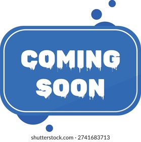 Blue simple vector banner with coming soon
