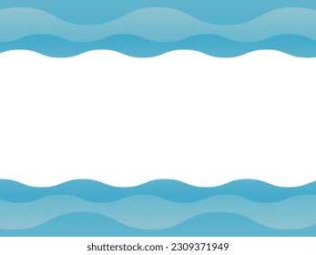 Blue Simple Water-themed Background Frame