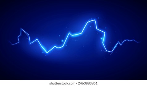 Blue Single High Energy Lightning