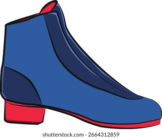  blue single shoe on white background