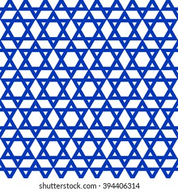 blue six-pointed star pattern - vector illustration. eps 8