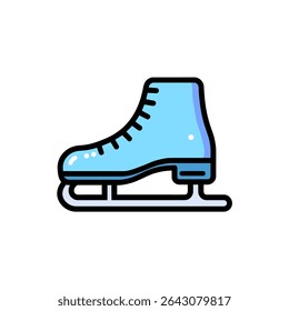 Blue skate desliza suavemente inverno gelo esportes ícone design
