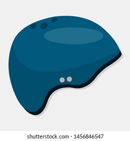 blue skateboard helmet isolated vector illustration