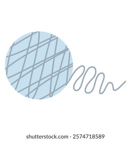 Blue skein of thread vector illustration