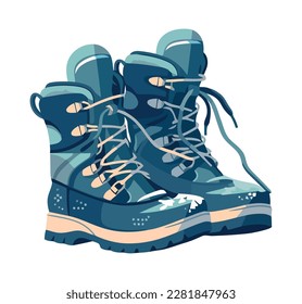 blue skier boots equipment icon