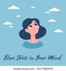 Blue skies in your mind blue monday illustration