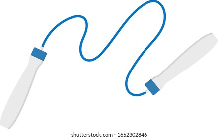 Ilustración vectorial aislada de la cuerda de salto azul.