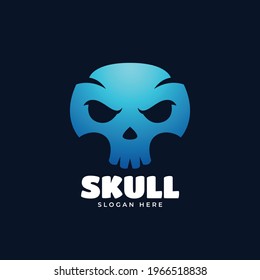 Blue Skull Creative Colorful Logo Design