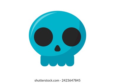 Blue Skull Funny and Weird Sticker