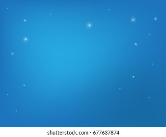 Blue sky abstract background with stars.